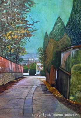 On Cricketfield Lane , original watercolour by Liz Cleves product photo