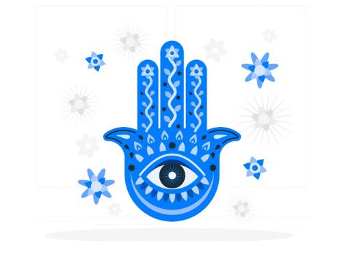 In the palm of your hand   make a protective hamsa hand