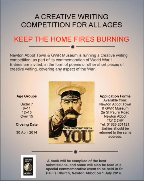 A WWI creative writing competition for all ages
