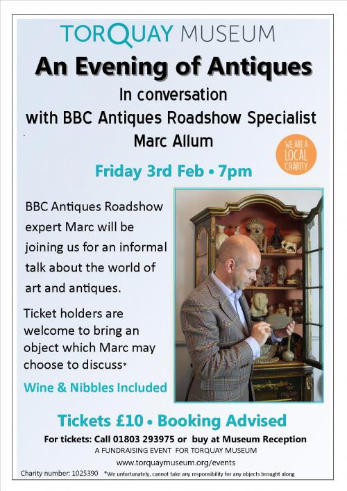 An Evening of Antiques with BBC Antiques Roadshow Specialist Marc Allum