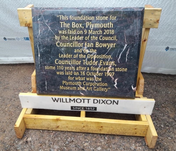 The Box, Plymouth lays its Foundation Stone