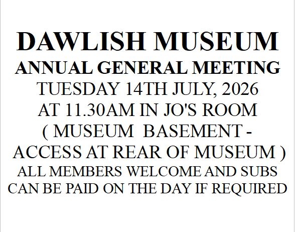 DAWLISH MUSEUM AGM 14TH JULY