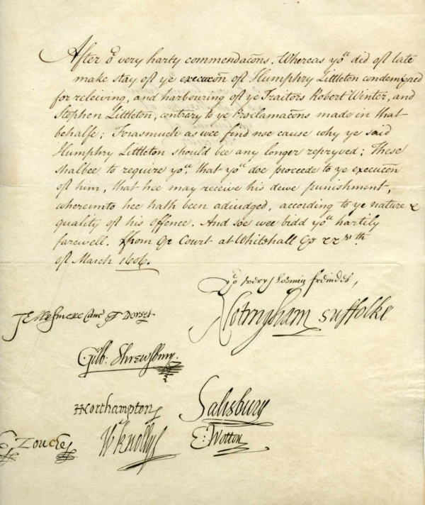 Gunpowder plotters death warrent goes on display for the first time
