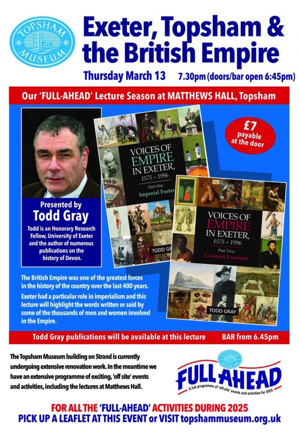 Winter Lecture:  Exeter, Topsham and Empire