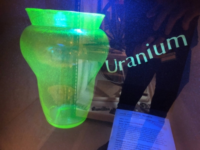 Uranium glass vase