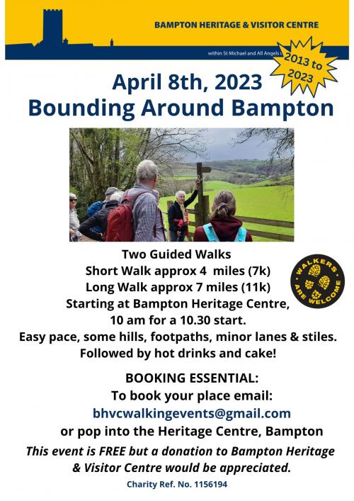 Bounding Around Bampton, April Walks