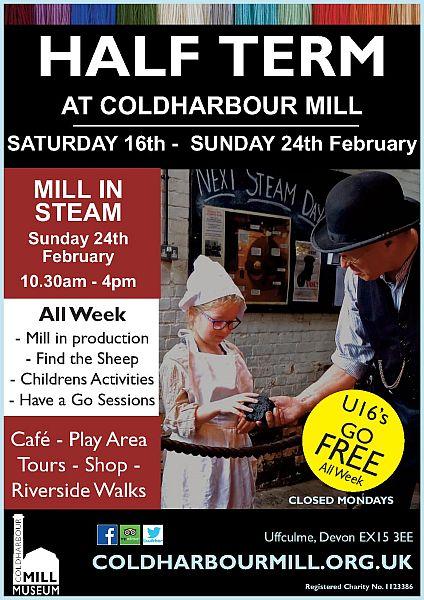 Half term Steam Day at Coldharbour Mill