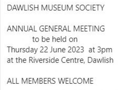 Dawlish Museum Annual General Meeting For Members