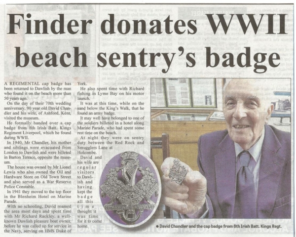 Army Cap Badge Returned After 80 Years !