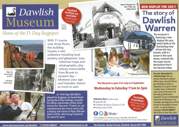 New Advertising Poster Dawlish Museum